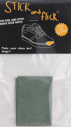 Stick & Flick Black Suede Peel and Stick Shoe Patch