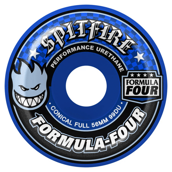F4 Blue Conical Full 99D 56mm Spitfire Wheels