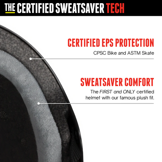 Black Matte Certified Sweatsaver Triple 8 Helmet XS/S