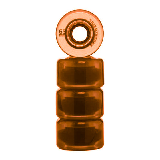 Orange Translucent Z-Smooth 63mm 83A Z-Flex Wheels