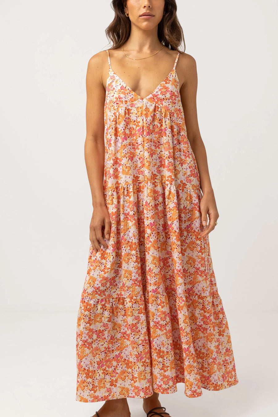 strapless open back dress Rosa Floral Tiered Midi Dress – The House of Ride Nature