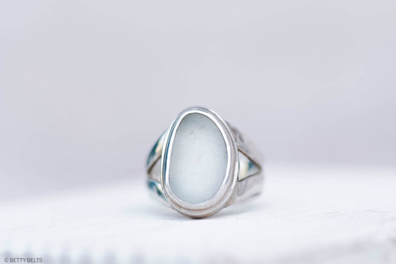 Classic Cratered Sea Glass Ring