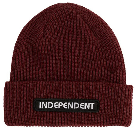 B/C Groundwork Independent Long Shoreman Beanie Burgundy