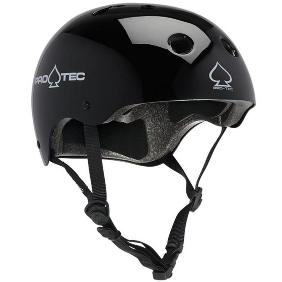 Black Gloss Classic Certified Pro Tec Helmet XS