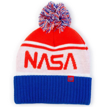  Nasa Habitat Pom Beanie White/Red/Blue