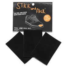  Stick & Flick Black Suede Peel and Stick Shoe Patch