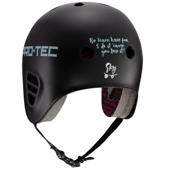 Sky Brown Full Cut Pro Tec Helmet Black