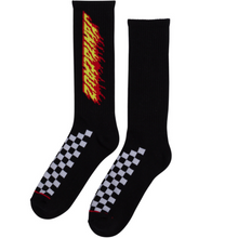  Checked Ringed Flamed Dot Santa Cruz Crew Socks Black