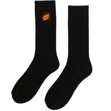  Flamed Not A Dot Santa Cruz Crew Socks Black
