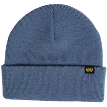  Bean Eyes Clip Krooked Cuff Beanie Blue/Gold