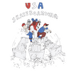USA Skateboarding Henry Jones Breaking Through White Tee