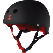  Black w/ Red Rubber Brainsaver Triple 8 Helmet