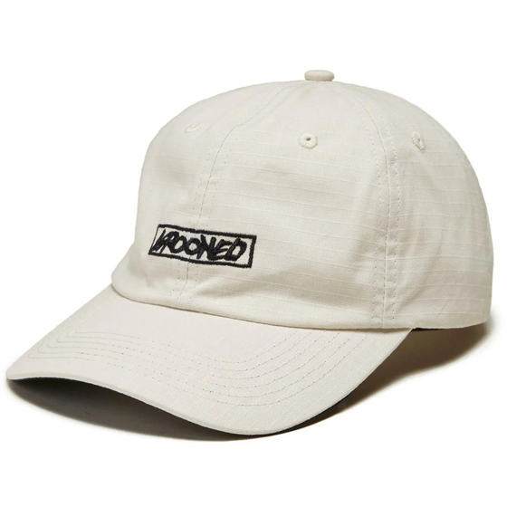 Moonsmile Script Krooked Strapback Hat Natural