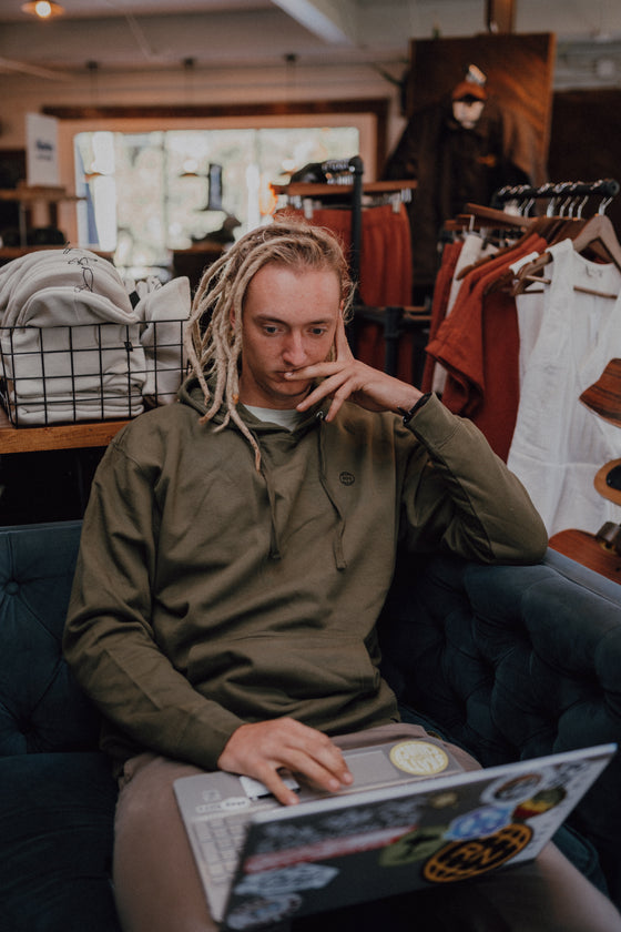 Classic Olive Globe Sweatshirt