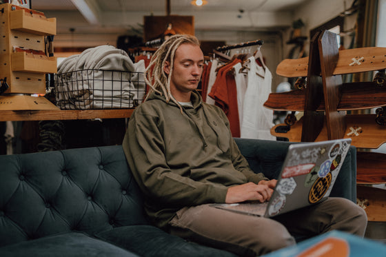 Classic Olive Globe Sweatshirt