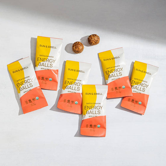 Apple Pie Energy Bites in Compostable Packaging - 6 Pack