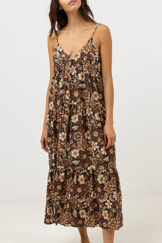 Cantabria Floral Tiered Midi Dress Rhythm