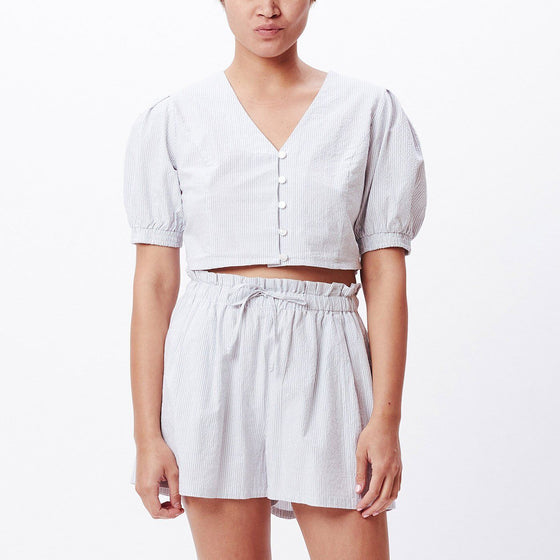 Obey Rooftop Shirt Blue Stripe