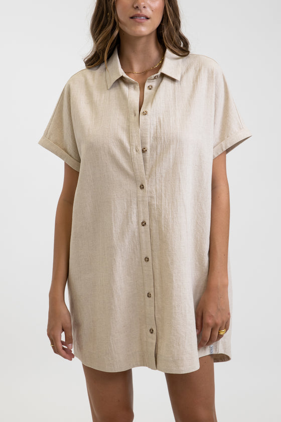 Classic Linen Shirt Dress