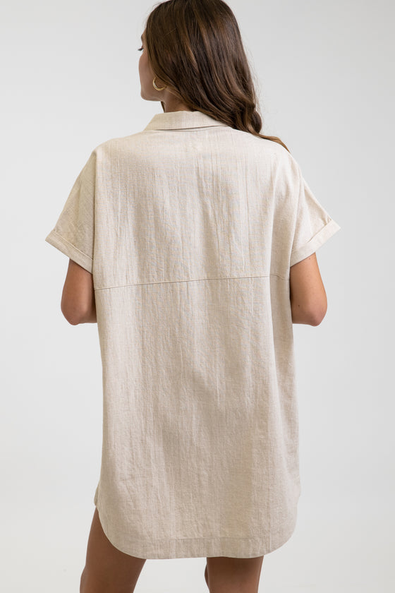 Classic Linen Shirt Dress